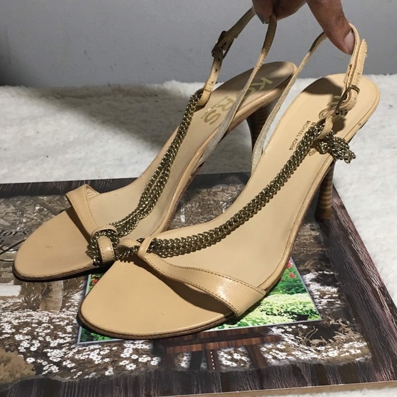 KORS Michael Kors Shoes - KORS Michael Kors Strappy Chain Sandal Heels 6.5 M